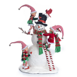 Katherine's Collection Peppermint Palace Elves and Snowman Christmas