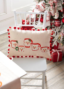 Santa Mug Pom Pom Cushion