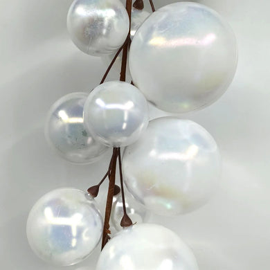 White/Pearl Bauble Garland - 2m