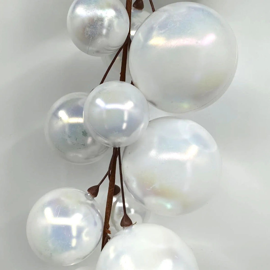 White/Pearl Bauble Garland - 2m