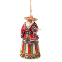 Jim Shore - Around the World Santa - Mexican Hanging Ornament Santa
