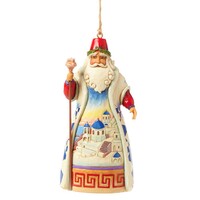 Jim Shore - Heartwood Creek - Around the World Santa - Greek Hanging Ornament Santa