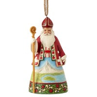 Jim Shore - Around the World Santa - Swiss Hanging Ornament Santa