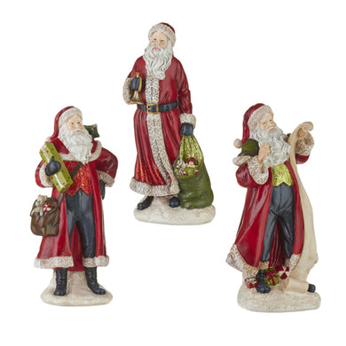 Table Top Santa Holding a Sac and Trumpet