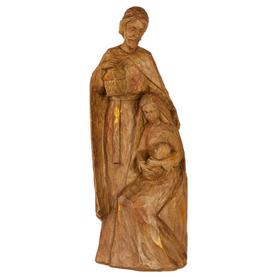 Antiqued Gold Holy Family Statue