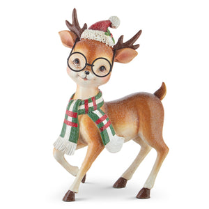 Retro Reindeer with Glasses