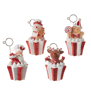 Red and White stripe Cupcakes Placard Holders