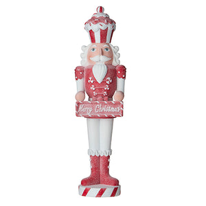 Red and White Peppermint Candy Inspired Nutcracker