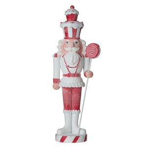 Sugared Red and White Peppermint Candy Inspired Nutcracker