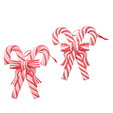 Red and White Large Stripe Peppermint Candy Ornament
