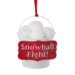 Bucket filled with Snowballs..