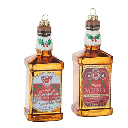 Hanging Bourbon Bottle Ornament