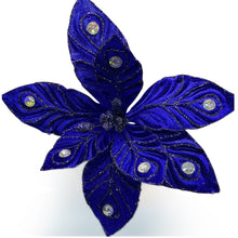 Load image into Gallery viewer, Poinsettia Pick with Gems Stones