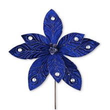 Load image into Gallery viewer, Poinsettia Pick with Gems Stones