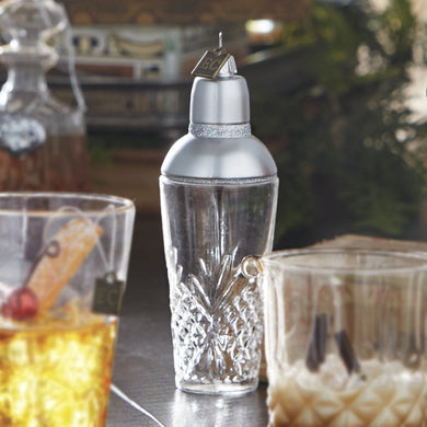 Cocktail Shaker Glass Hanging Ornament