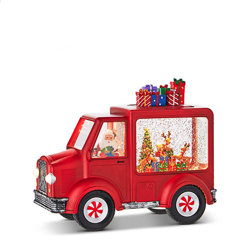 Santa and his Reindeer Musical Lit Water Truck