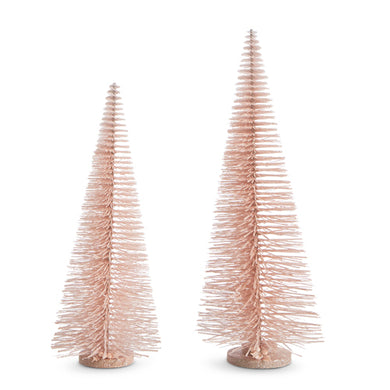 Set of Two - Pink Bottle Brush Trees - Medium Set