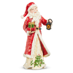 Santa with Gifts and Holding a Lantern