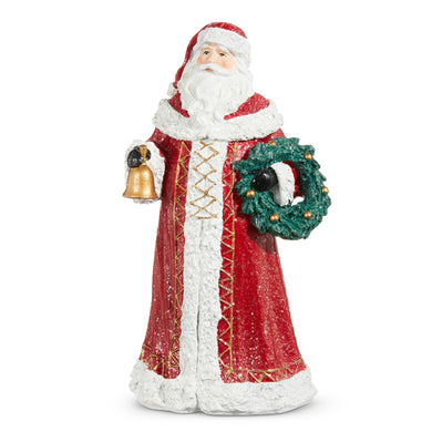 Santa Holding Wreath and Bell