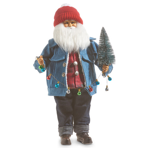 Santa wearing his Vintage Denim Jacket