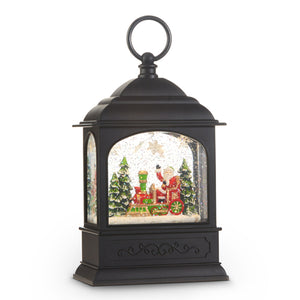 Santa in Train Musical ANIMATED and Light Up Water Lantern