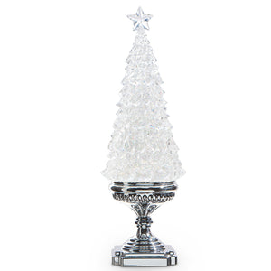 Acrylic Light Tree with Silver Pedestal Base
