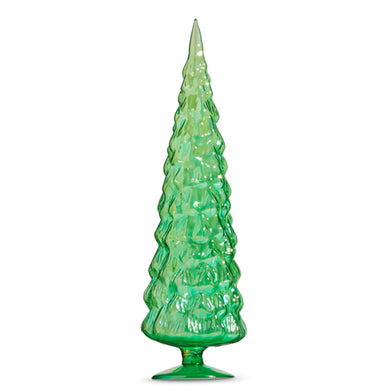 Iridescent Green Glass Tree