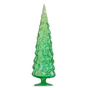 Iridescent Green Glass Tree
