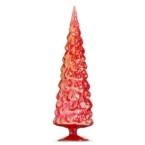 Iridescent Red Glass Tree