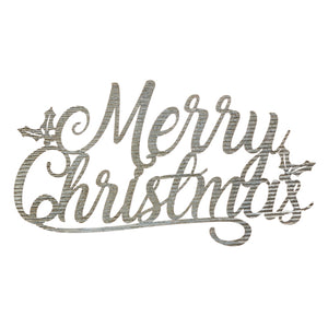 Merry Christmas Cut Out Sign - Galvanised