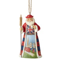 Load image into Gallery viewer, Jim Shore - Heartwood Creek - Around the World Santa - British Hanging Ornament Santa