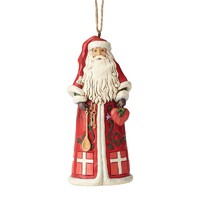 Jim Shore - Heartwood Creek - Around the World Santa - Danish Hanging Ornament Santa