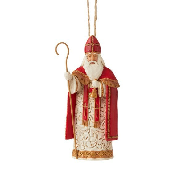 Jim Shore - Heartwood Creek - Around the World Santa - Belgian Hanging Ornament Santa