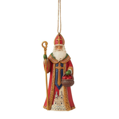 Jim Shore - Heartwood Creek - Around the World Santa - Czech Hanging Ornament Santa