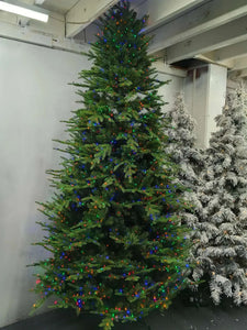 Pre Lit Multi Coloured Green Pine Tree - 9 Foot