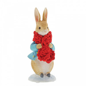 Beatrix Potter Peter Rabbit wearing his Woolly Scarf