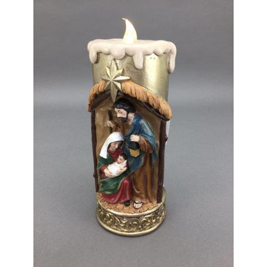 LED Nativity Candle