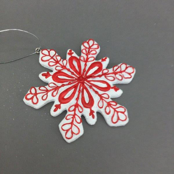 Snowflake Cookie Hanging Ornament
