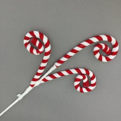 Candy Red and White Stripe Pick