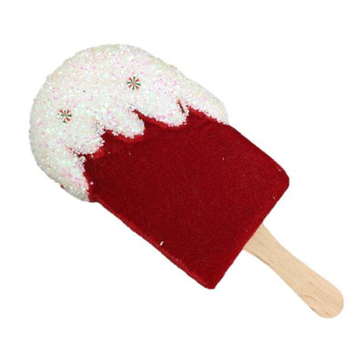 Red with White Icing Ice Block on a Stick