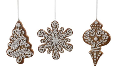 Hanging Iced Gingerbread Tree Decoration