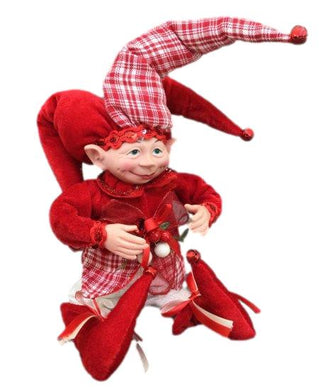 Eric The Red with Red and White Plaid Elf