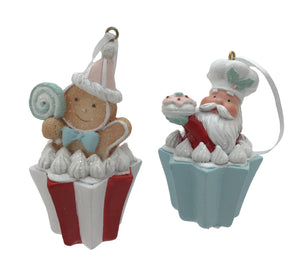 Candy Cup Cake with a Santa Claus Topping