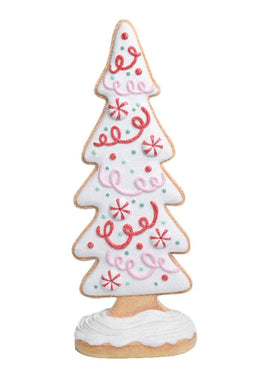 Red and Pink Spiral decorated Gingerbread Tree - Large