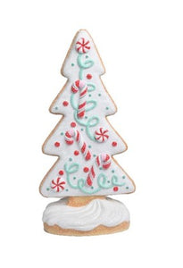 Red and Pink Spiral Peppermint Lane decorated Gingerbread Tree - Medium