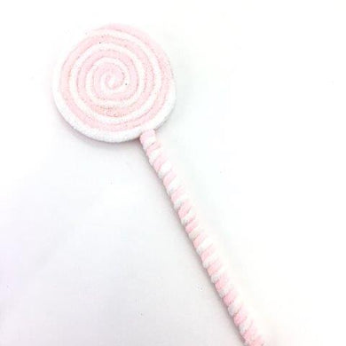 Pink and White Swirl Pick