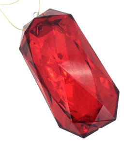 Red Emerald Cut Hanging Decoration