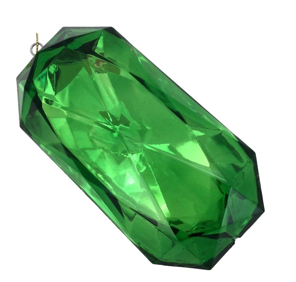 Green Emerald Cut Hanging Decoration