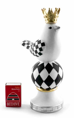 Black and White Bird Sitting on Bauble