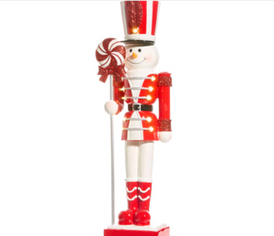 Peppermint Snowman Nutcracker